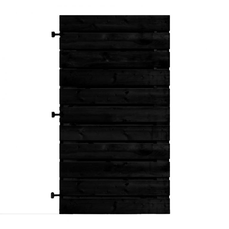 Zwart Grenen Horizontale Tuinpoort X Cm X Mm Planks Model Schutting Nl