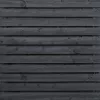 Tuinscherm Horizontaal Zwart Grenen 23 planks 180x180 cm BxH | Geschaafd