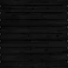 Tuinscherm Horizontaal Zwart Grenen 21 planks 180x180 cm BxH | Geschaafd