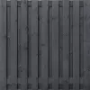 Tuinscherm Zwart Grenen 19 planks 180x180 cm BxH | Geschaafd | Verticaal | Recht