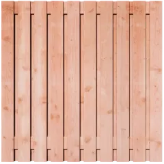 Tuinscherm Douglas 21 planks 180x180 cm BxH | Geschaafd | Verticaal | Recht