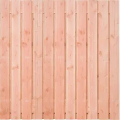 Tuinscherm Douglas 23 planks 180x180 cm BxH | Fijnbezaagd | Verticaal | Recht